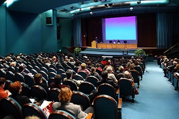 a theater full of people